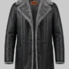 Winter Furlong Black Leather Shearling Coat