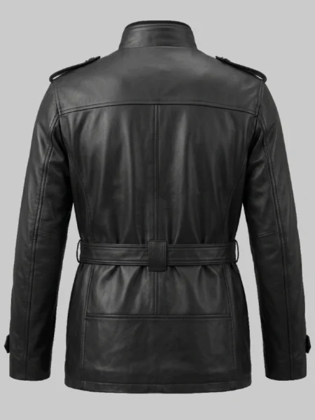 Men’s Black Leather Hunter Jacket 2