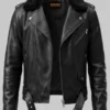 Mens Classic Biker Leather Jacket
