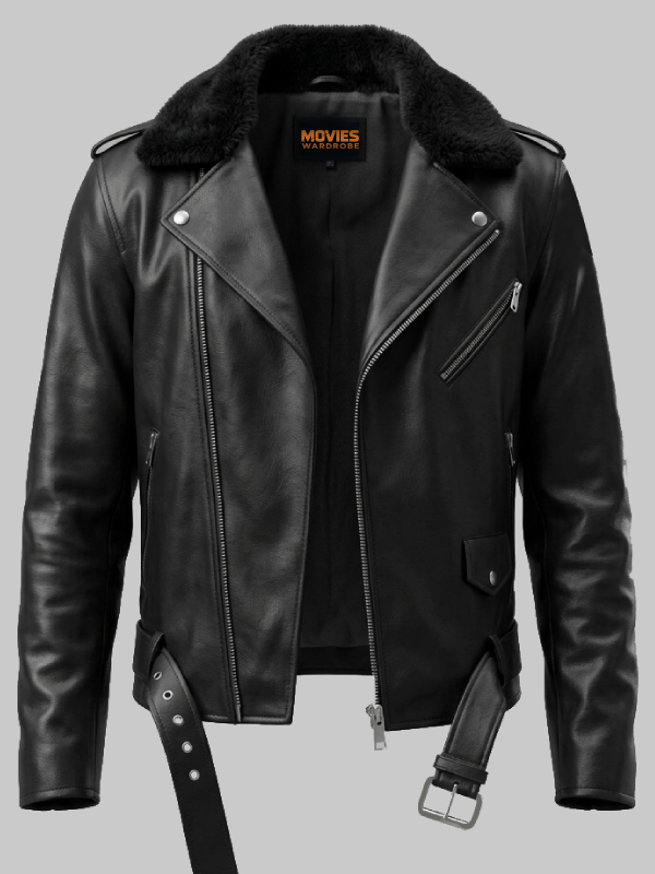 Mens Classic Biker Leather Jacket