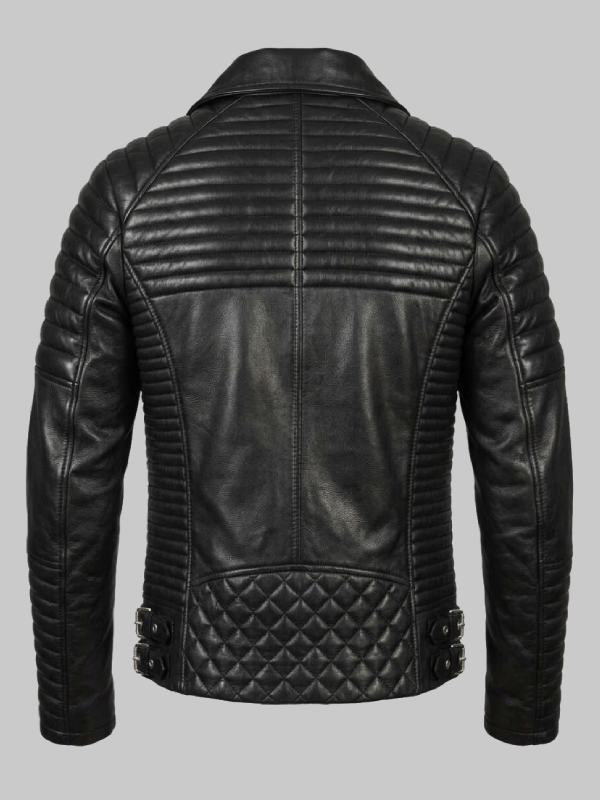 Winter Black Biker Leather Jacket