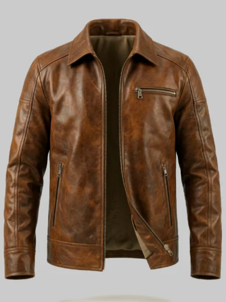 Brown Mens Leather Jacket