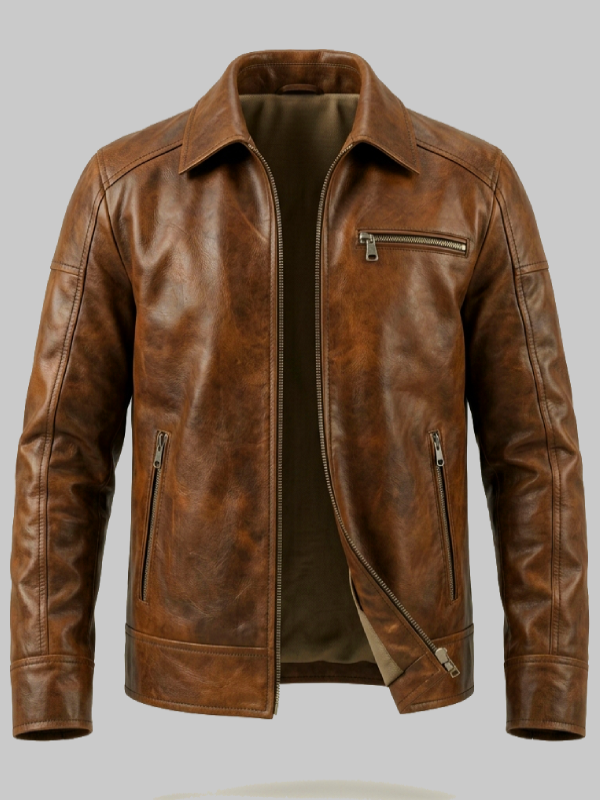 Brown Mens Leather Jacket