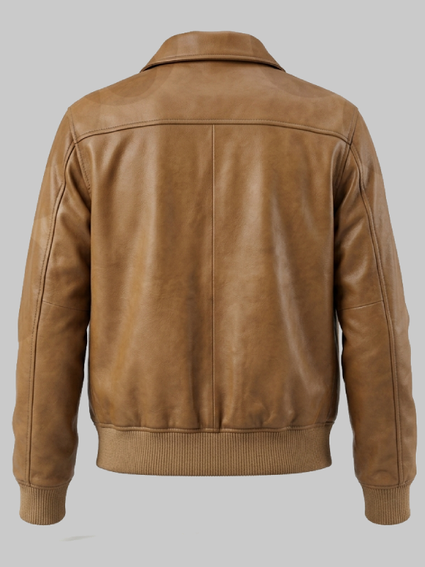 A2 Brown Leather Bomber Jacket